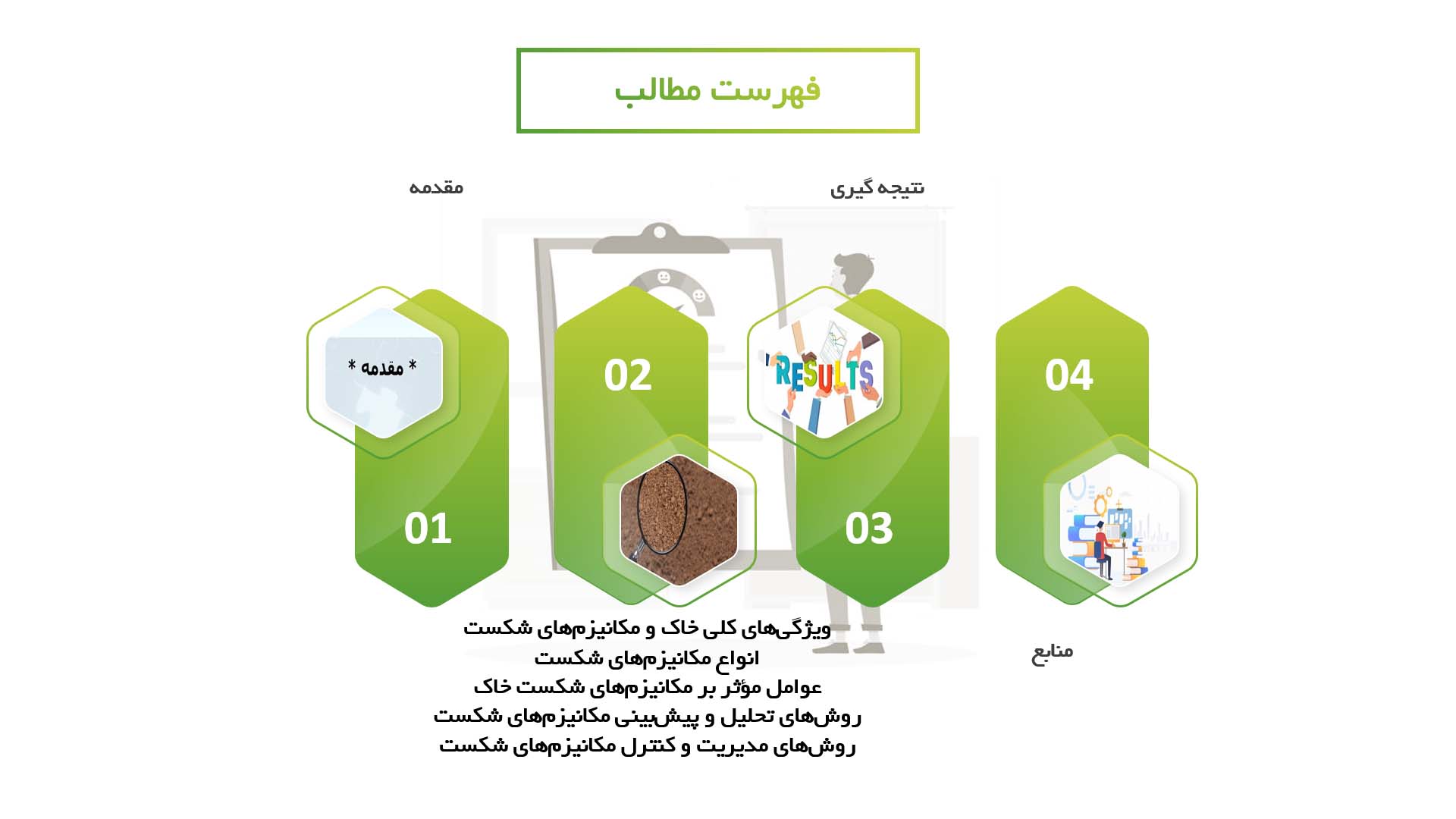 پاورپوینت در مورد مکانیزم‌های شکست خاک